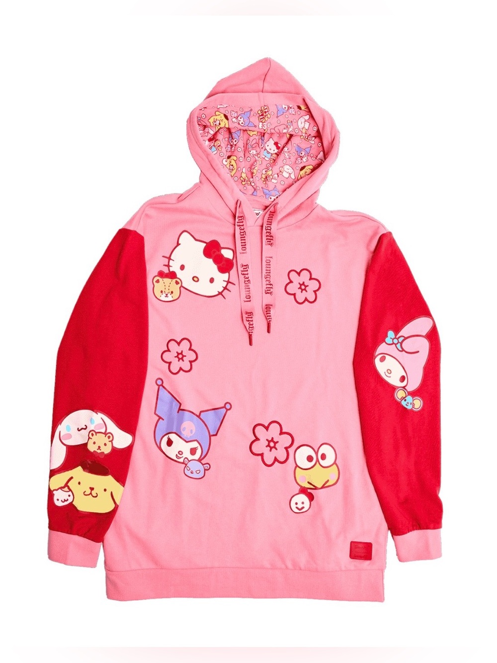 Loungefly- Sanrio Hello Kitly & Friends Color Block Unisex Hoodie SIZE M